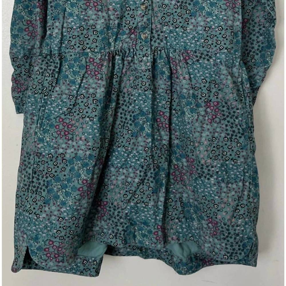 NEW TEA N ROSE girl's cord henley shirt dress in floral camo
